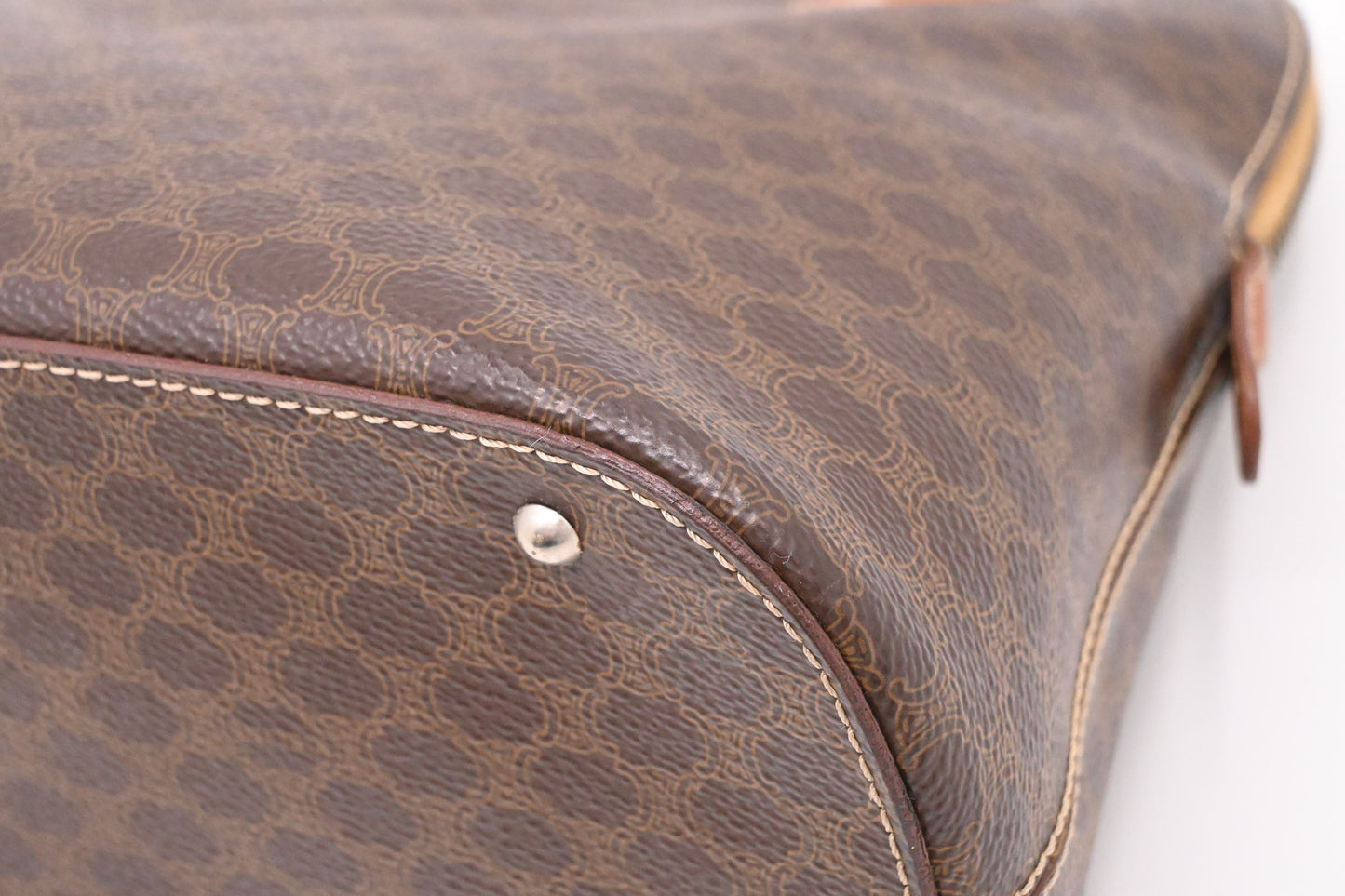Celine Handbag in Brown Macadam Canvas