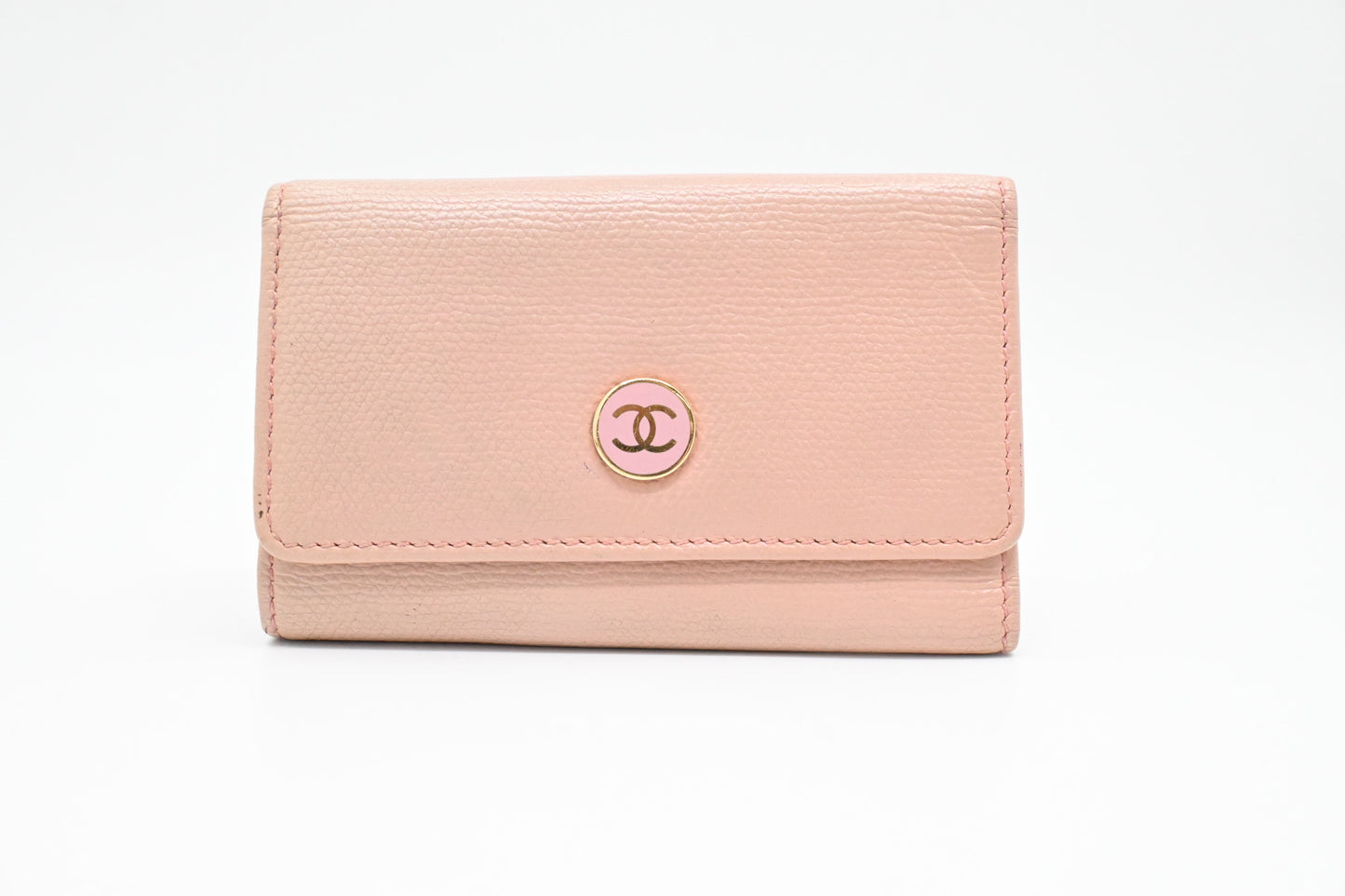 Chanel 6 Key Case in Pale Pink Leather