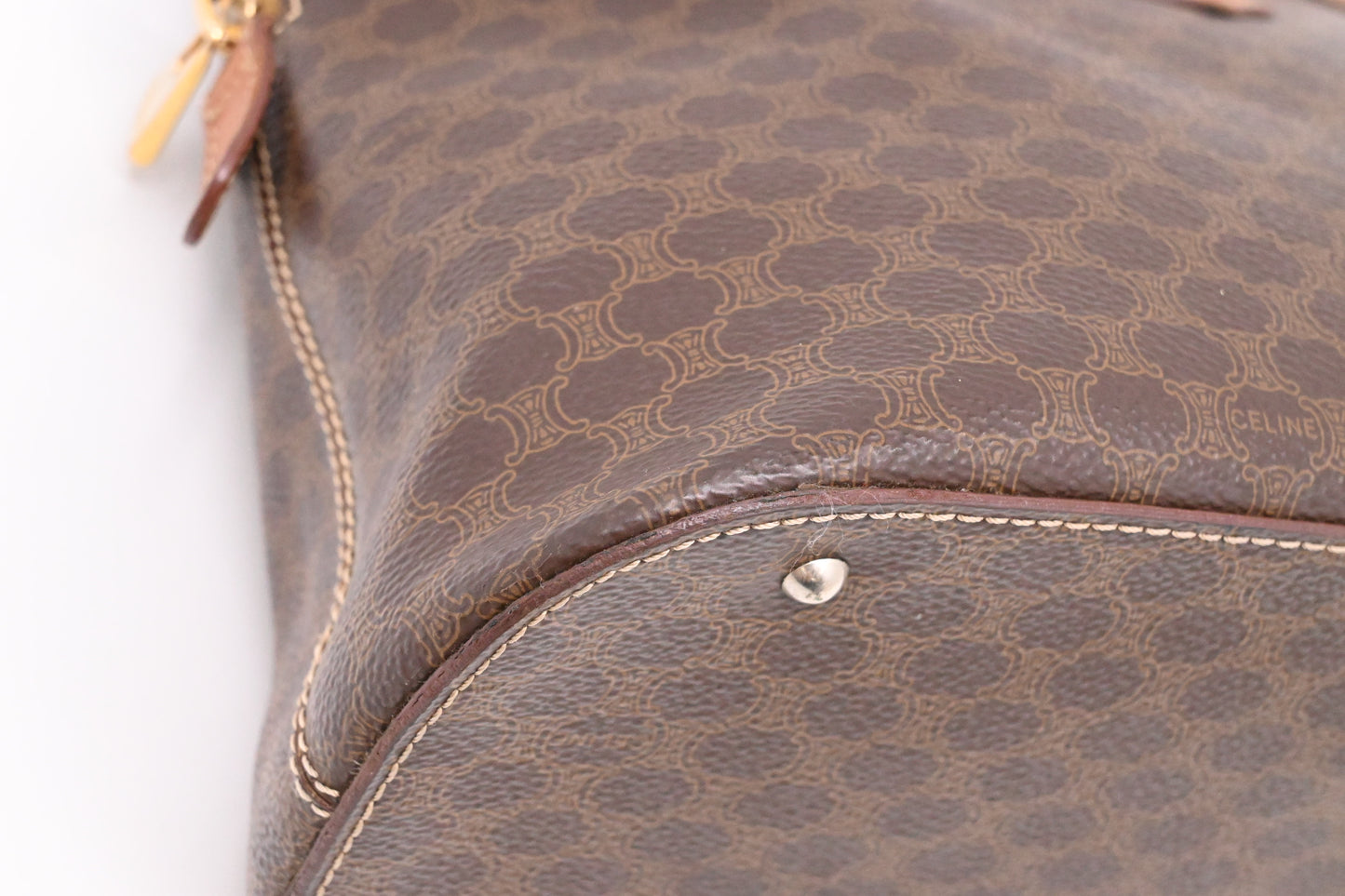 Celine Handbag in Brown Macadam Canvas