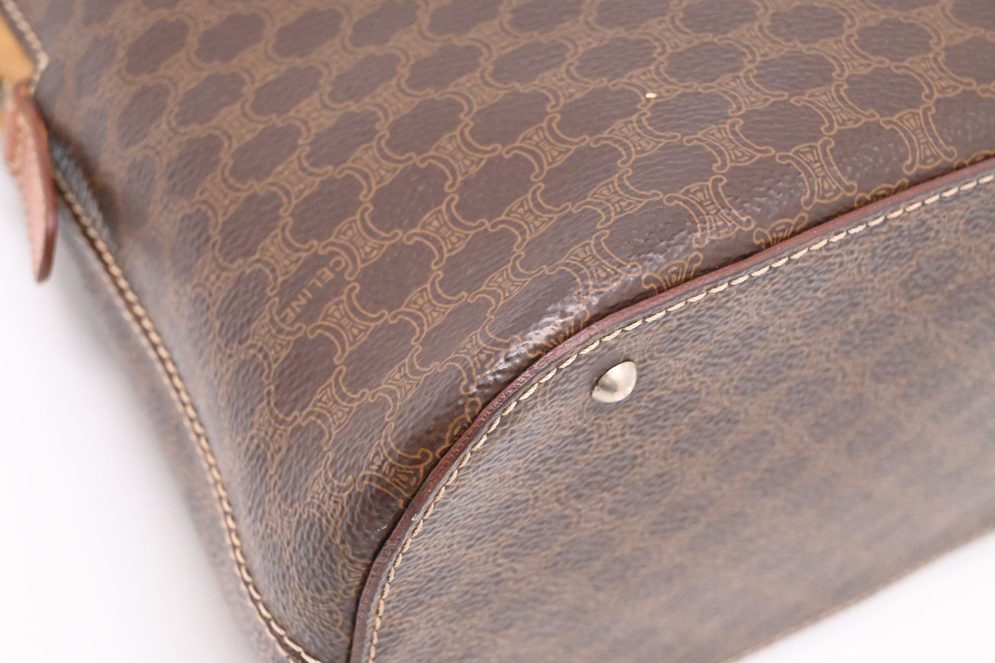 Celine Handbag in Brown Macadam Canvas