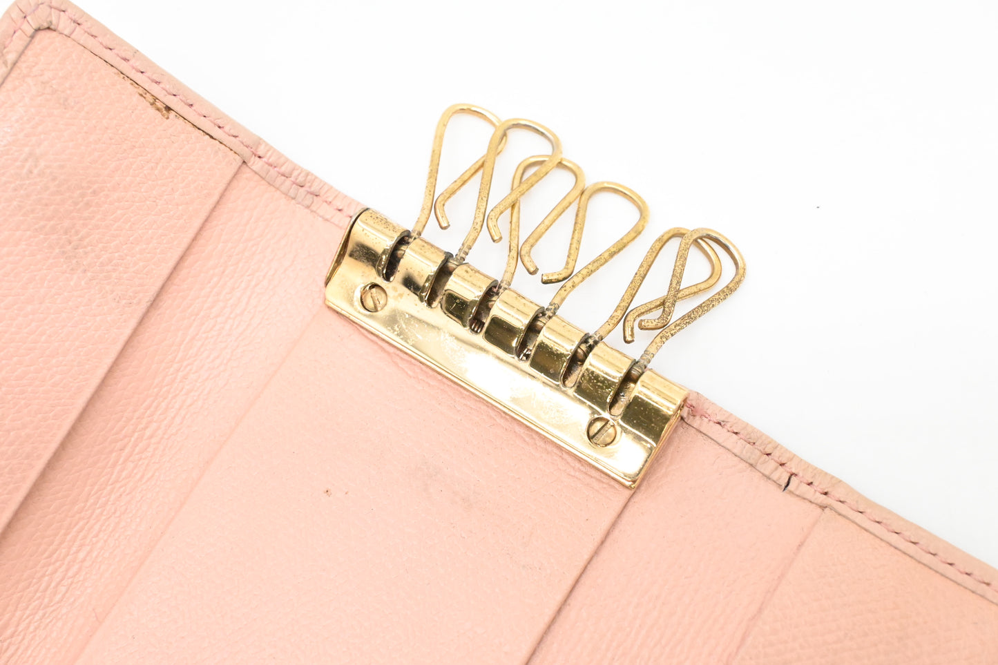Chanel 6 Key Case in Pale Pink Leather