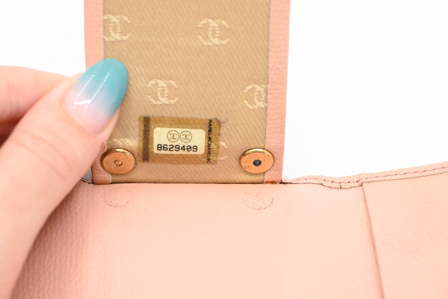 Chanel 6 Key Case in Pale Pink Leather