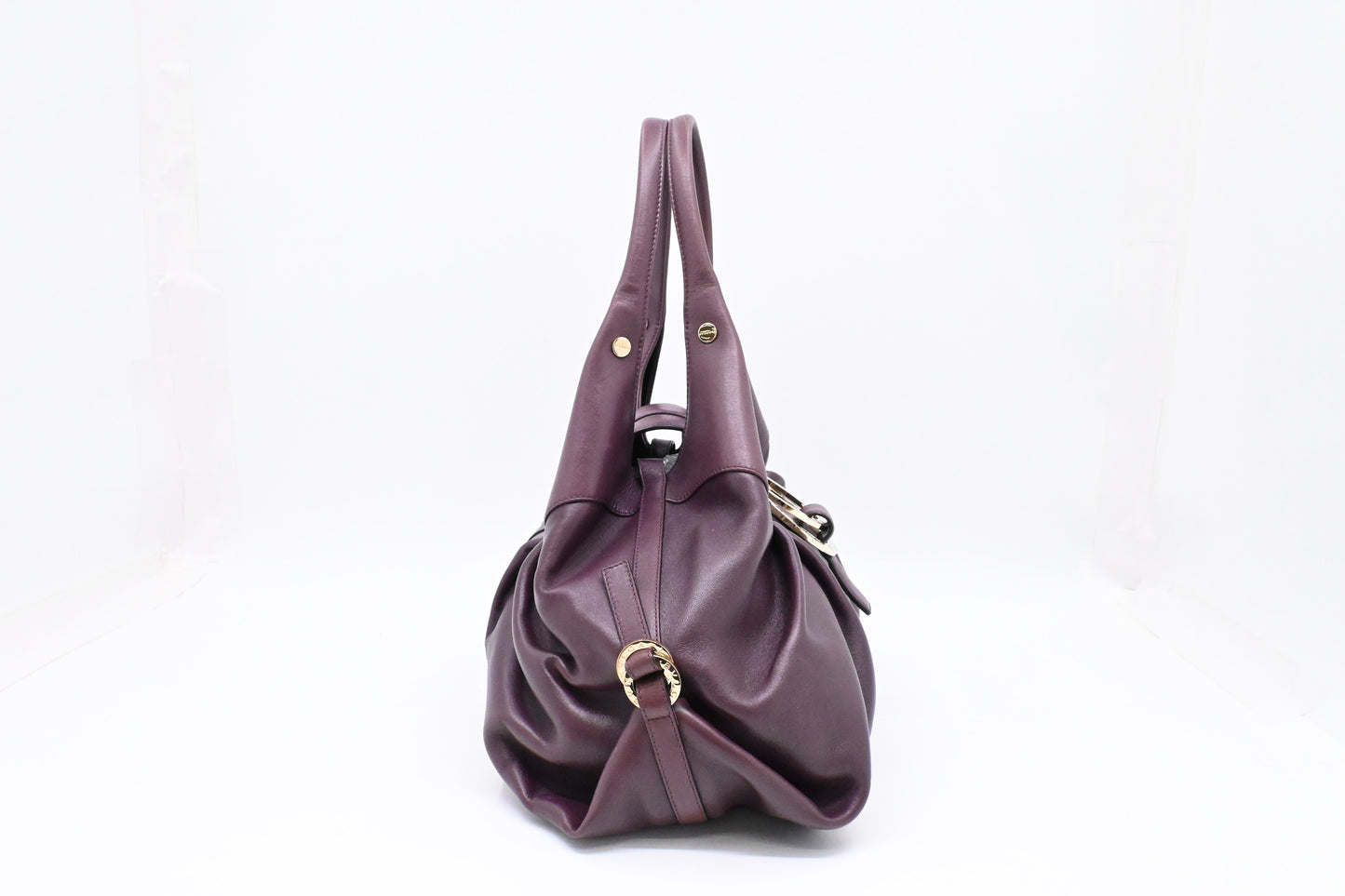 Bvlgari Chandra Shoulder Bag in Purple Leather
