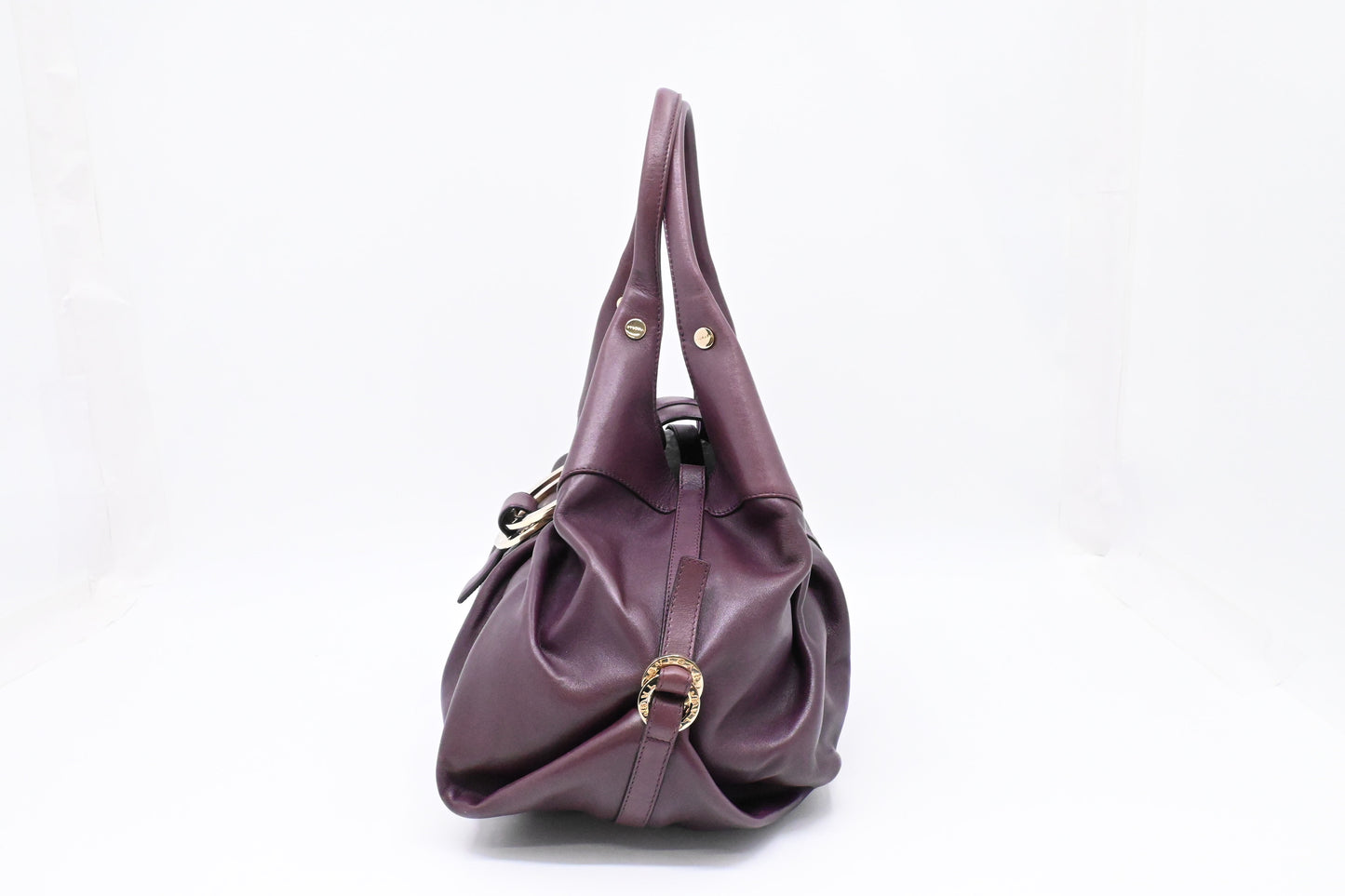 Bvlgari Chandra Shoulder Bag in Purple Leather
