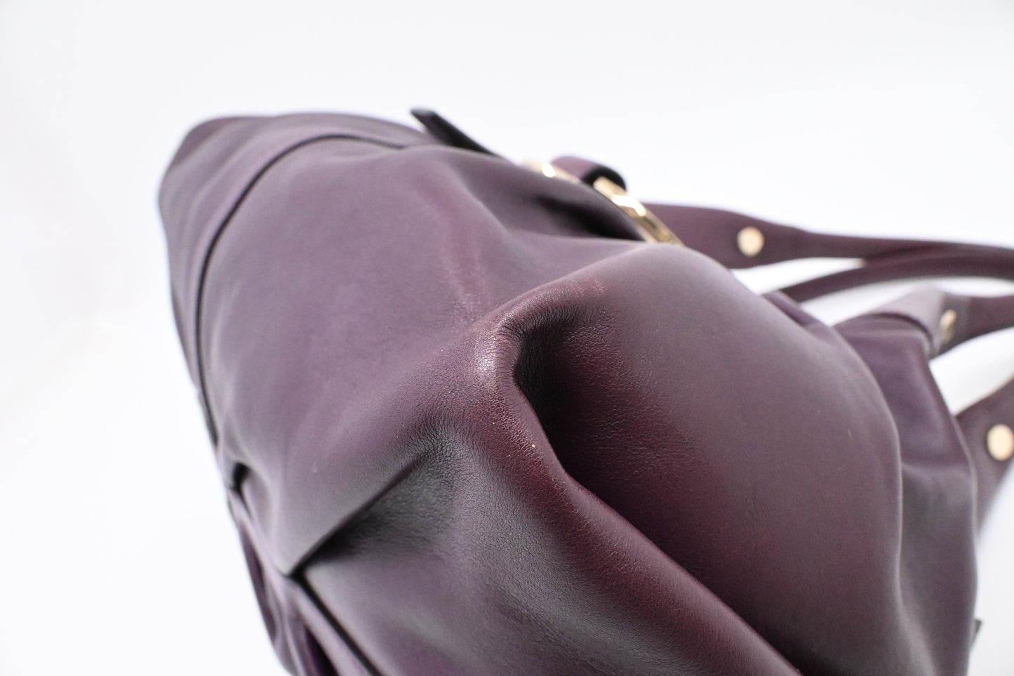 Bvlgari Chandra Shoulder Bag in Purple Leather