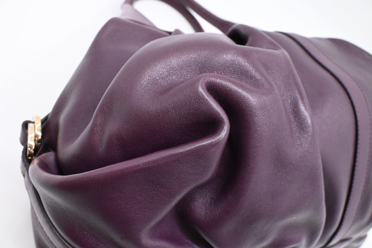 Bvlgari Chandra Shoulder Bag in Purple Leather