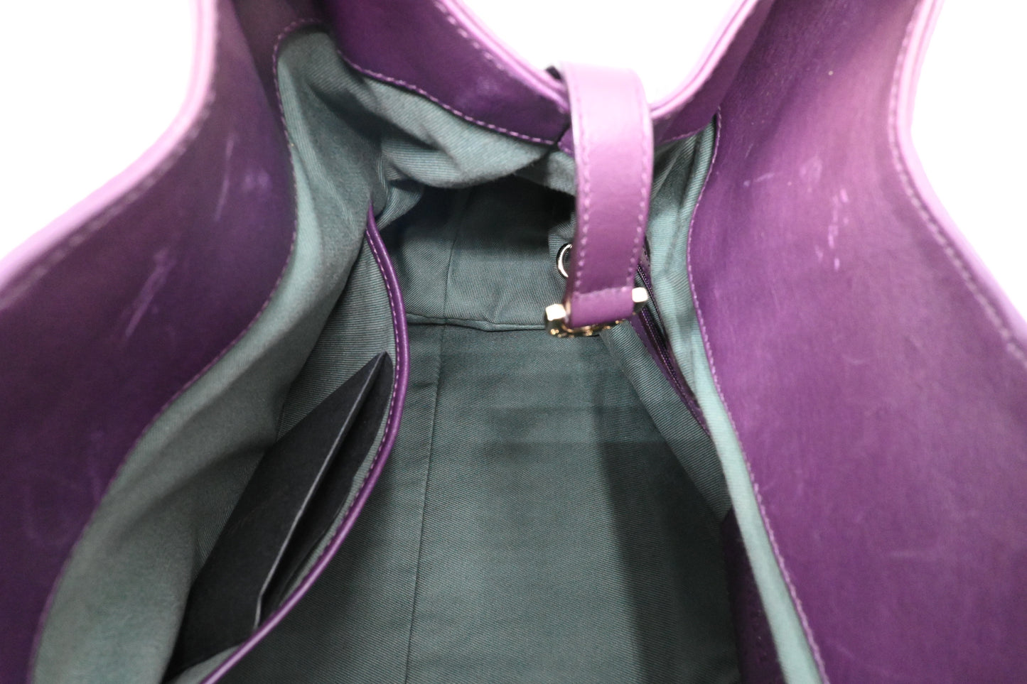 Bvlgari Chandra Shoulder Bag in Purple Leather
