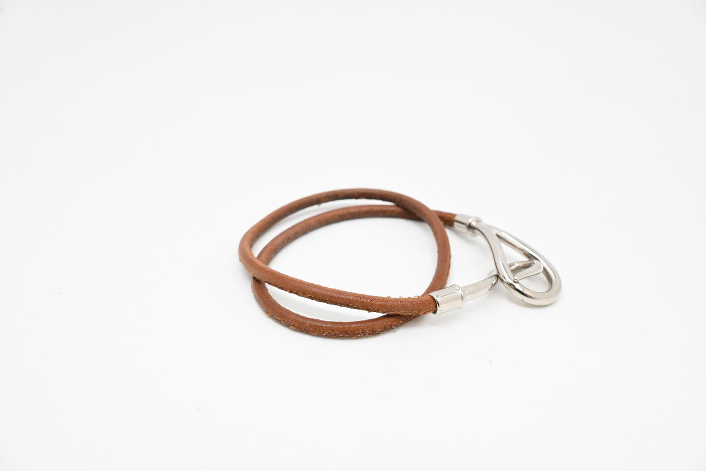 Hermes Double Jumbo Bracelet in Brown Leather