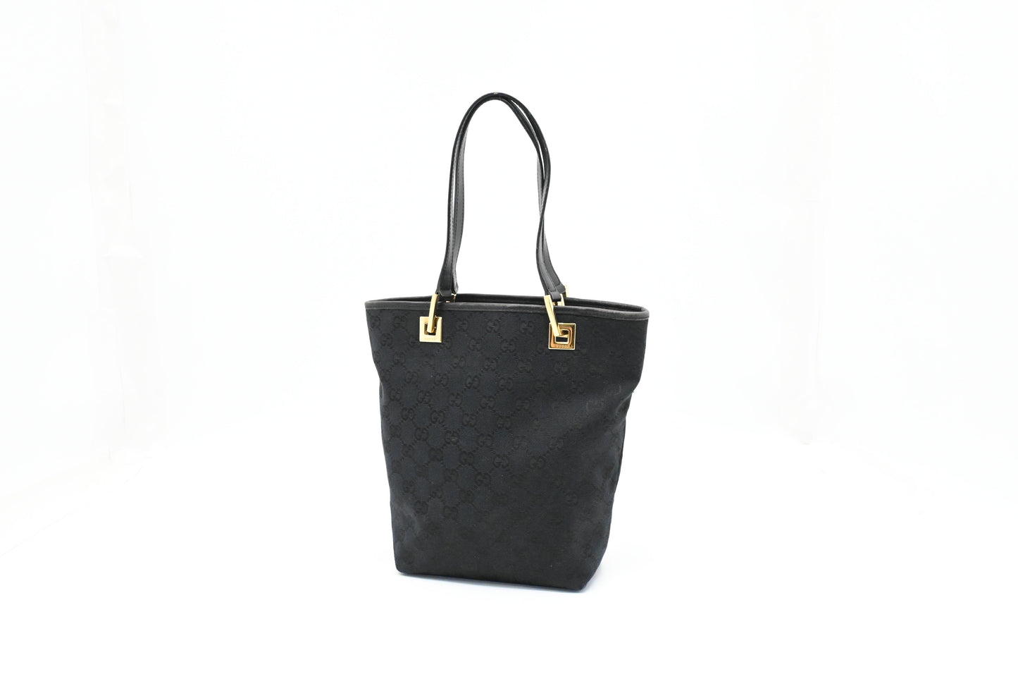 Gucci Small Tote in Black GG Canvas