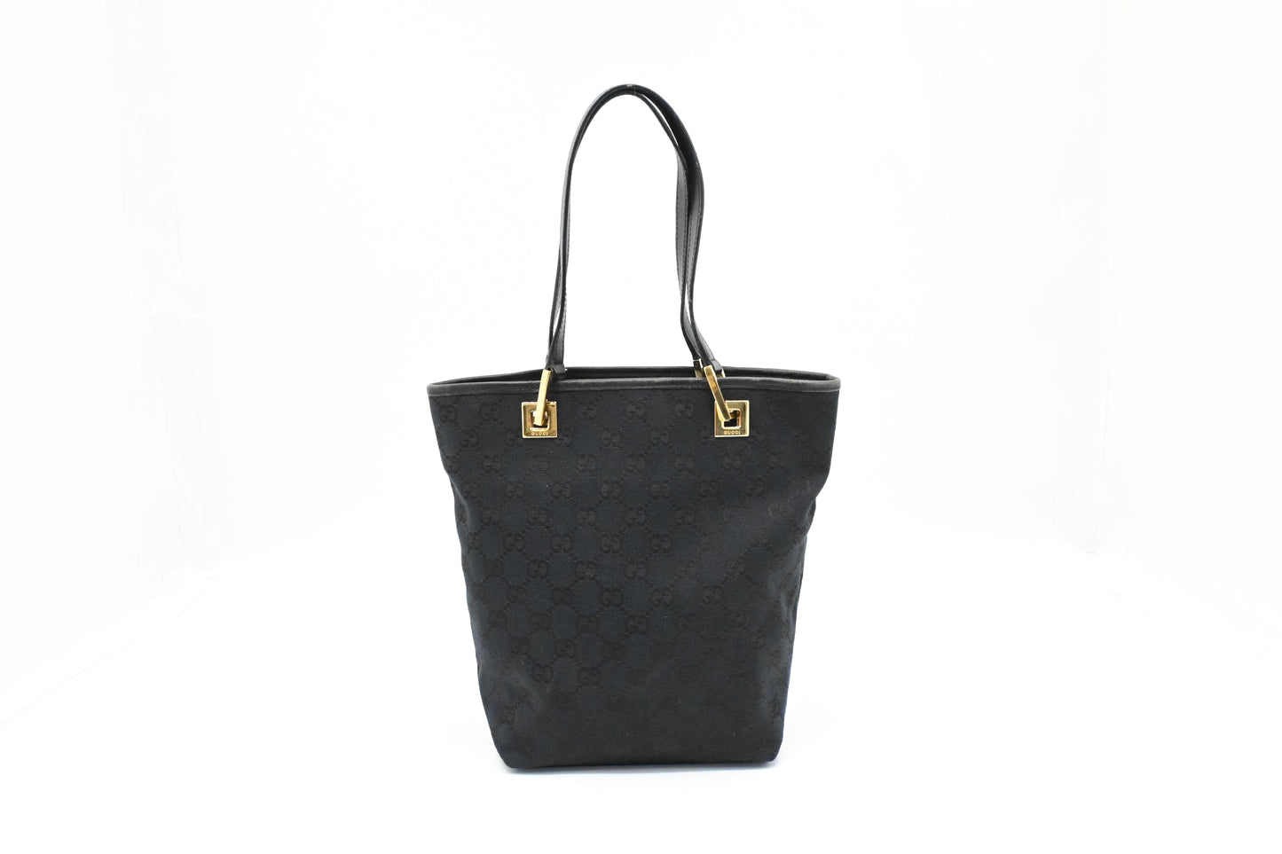 Gucci Small Tote in Black GG Canvas