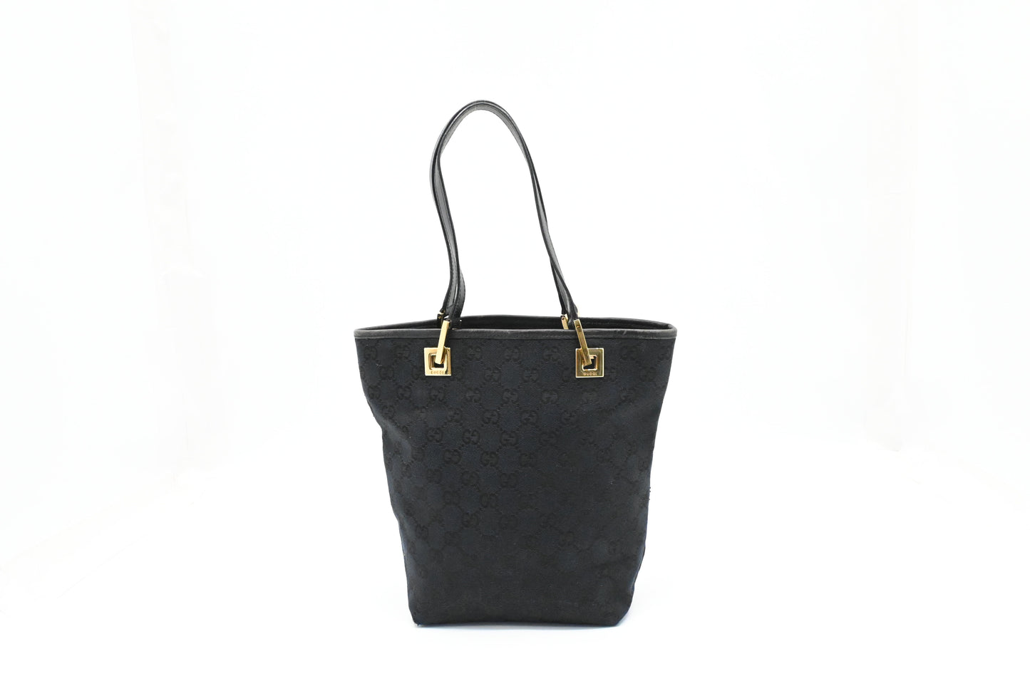 Gucci Small Tote in Black GG Canvas