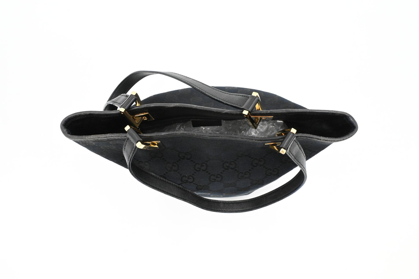 Gucci Small Tote in Black GG Canvas