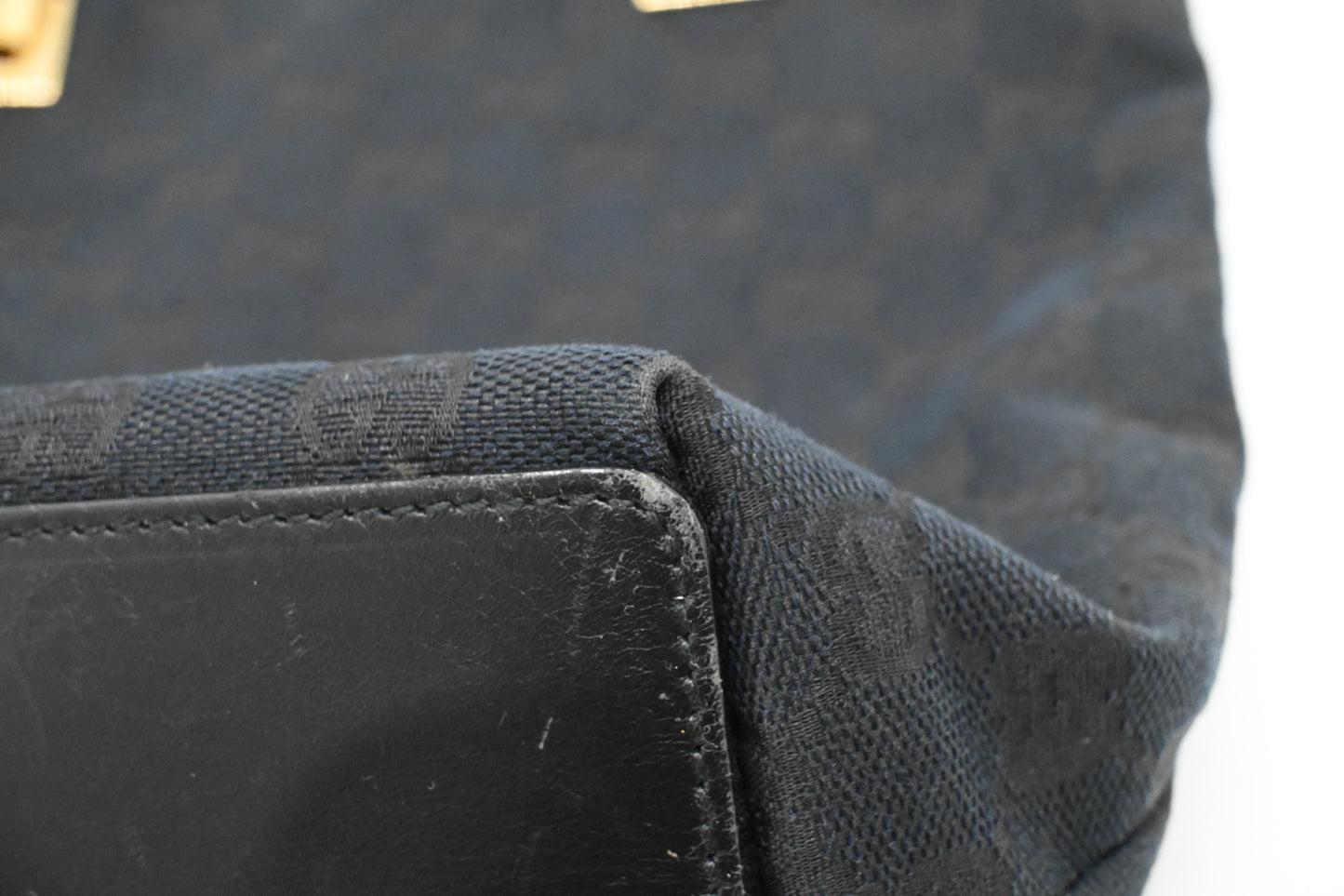 Gucci Small Tote in Black GG Canvas