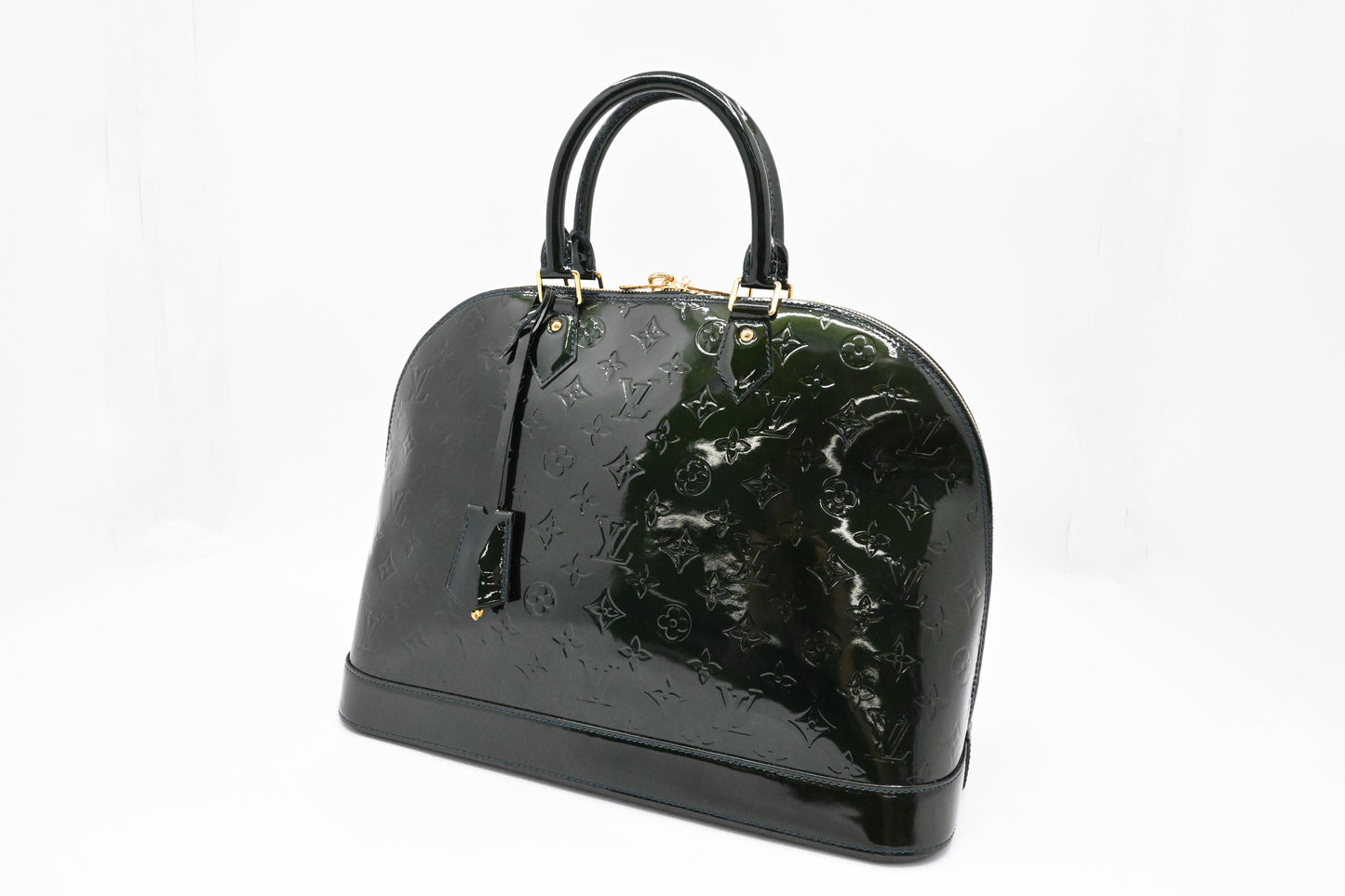 Louis Vuitton Alma GM in Green Vernis Leather