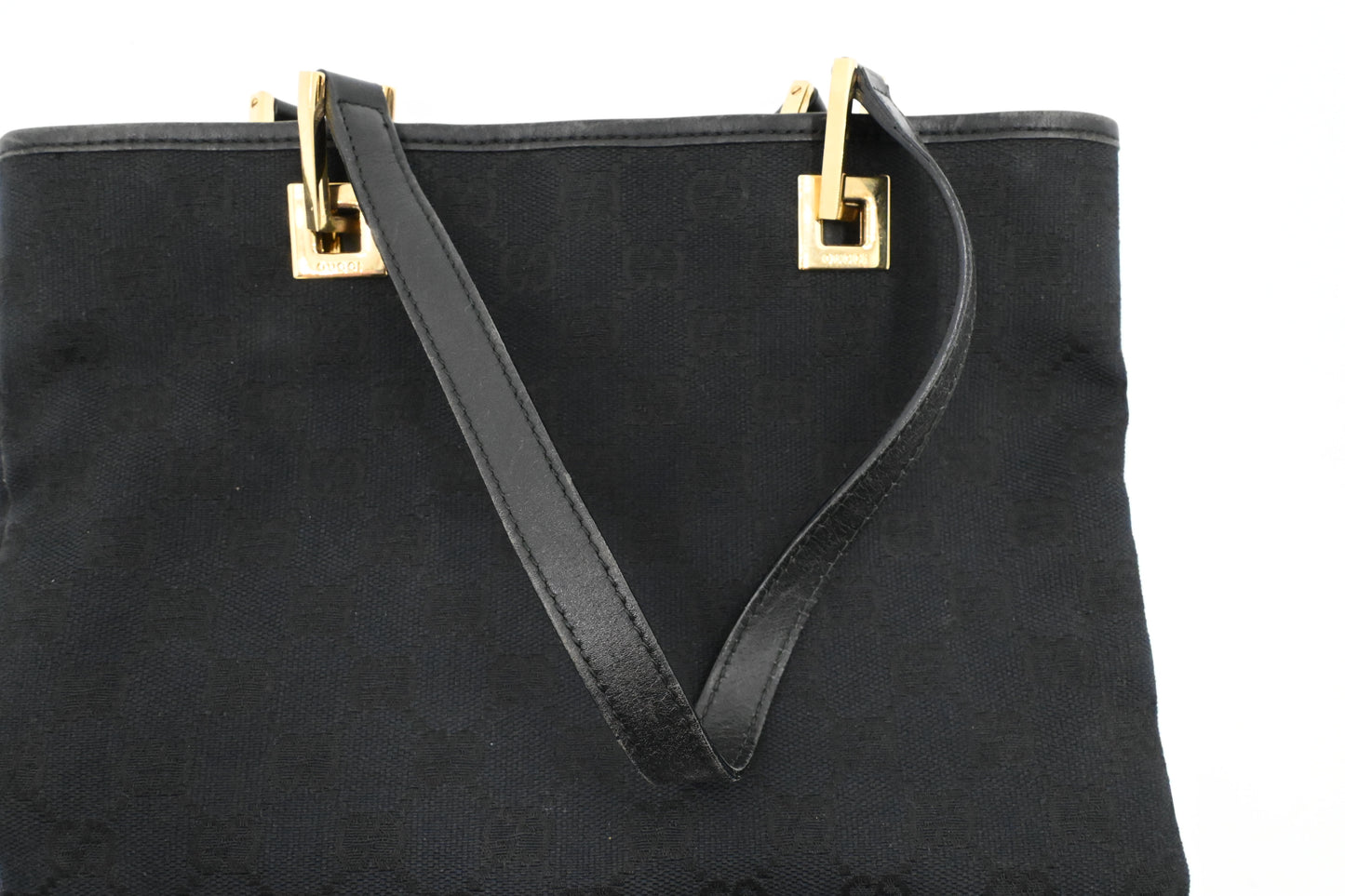 Gucci Small Tote in Black GG Canvas