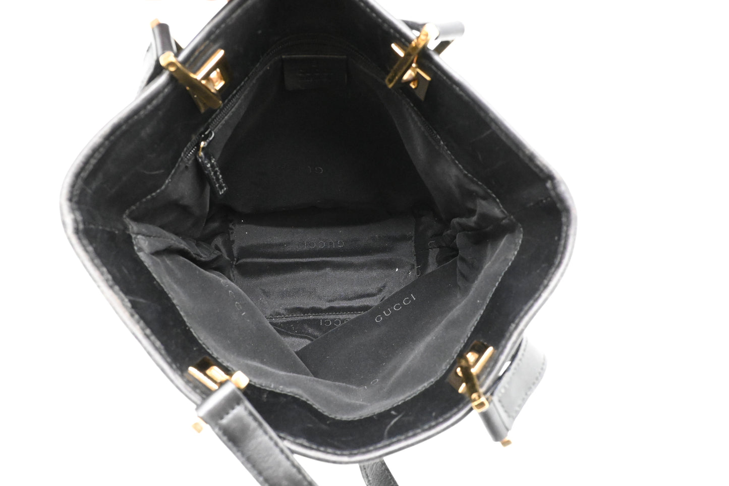 Gucci Small Tote in Black GG Canvas