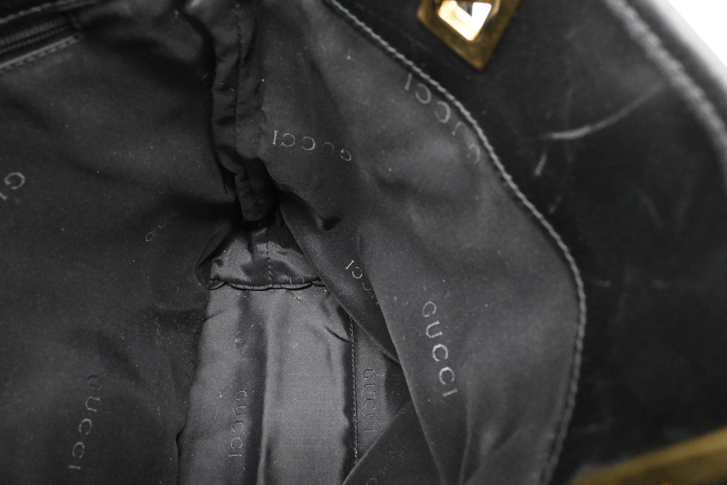Gucci Small Tote in Black GG Canvas