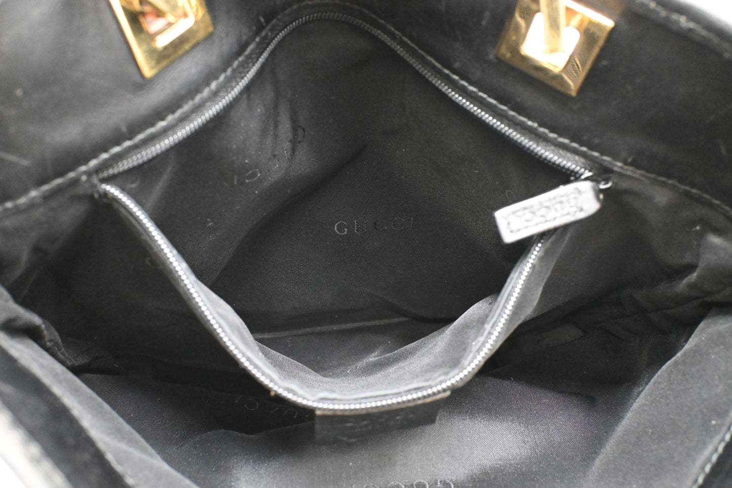 Gucci Small Tote in Black GG Canvas