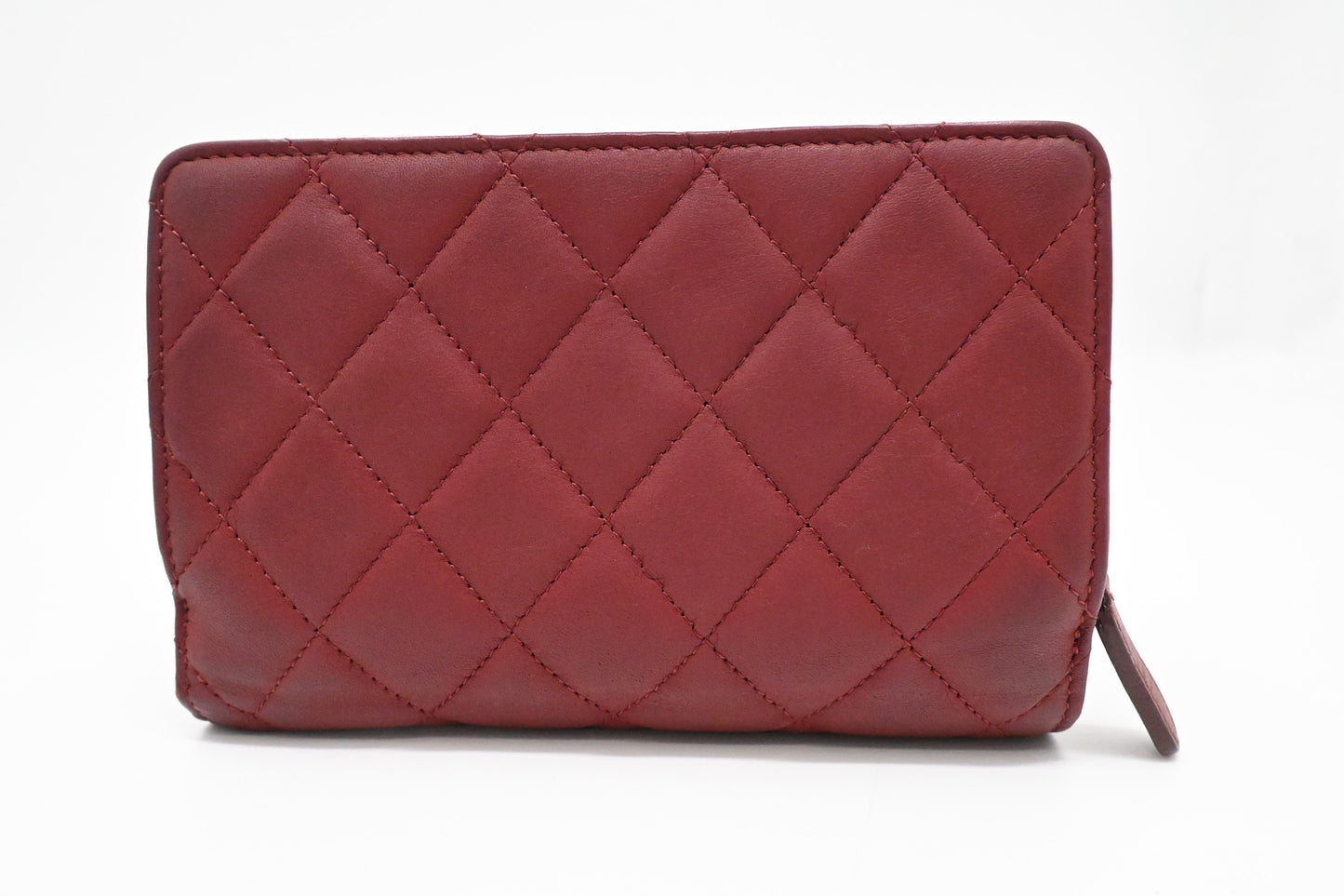 Chanel Bifold Wallet in Burgundy Leather