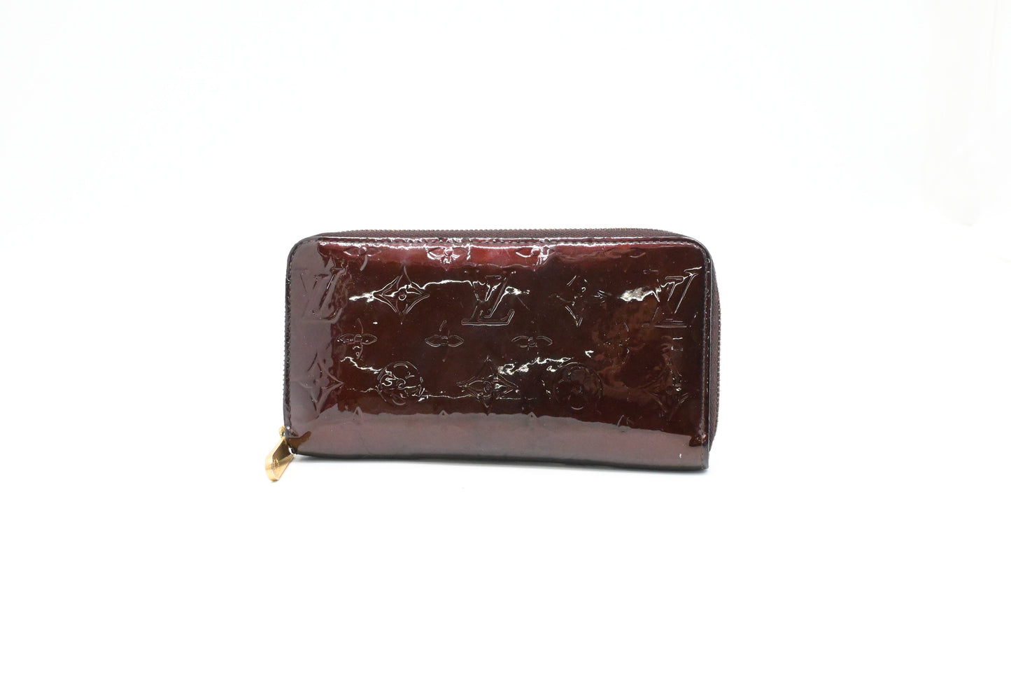 Louis Vuitton Long Zippy Wallet in Amarante Vernis Leather