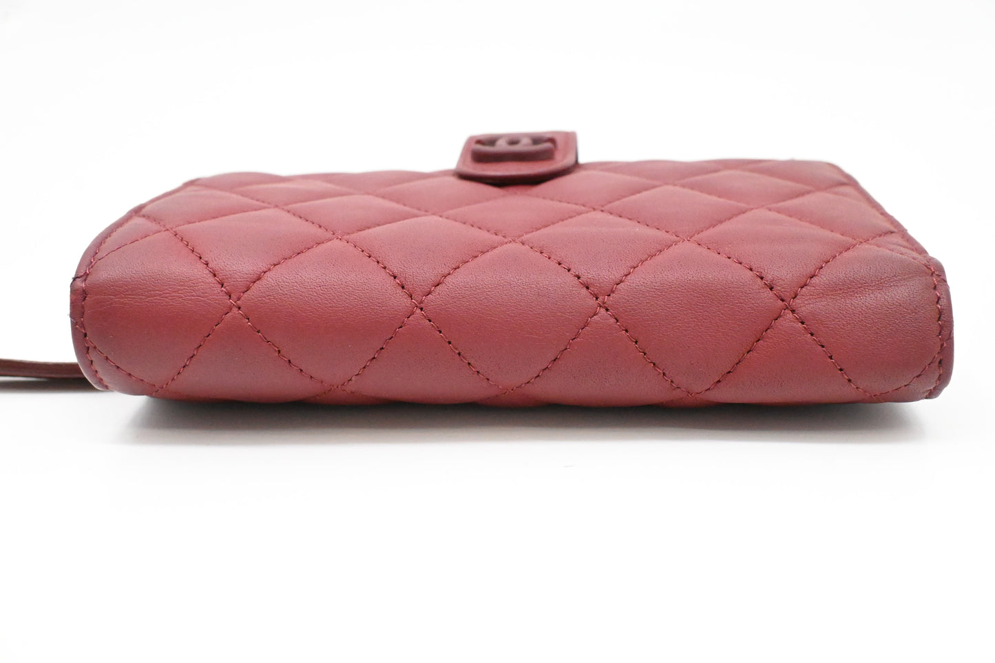 Chanel Bifold Wallet in Burgundy Leather