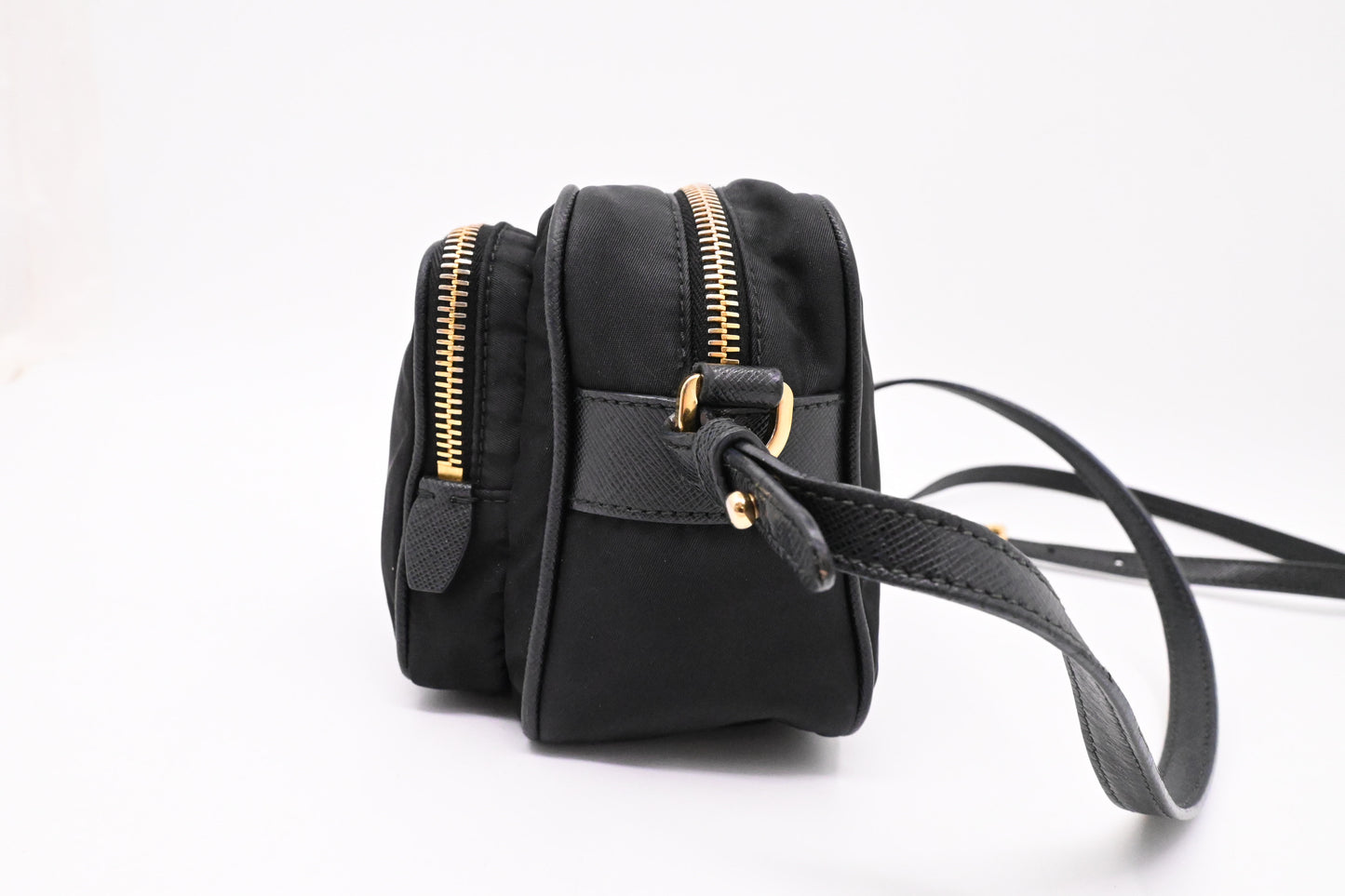 Prada Small Camera Bag in Black Nylon