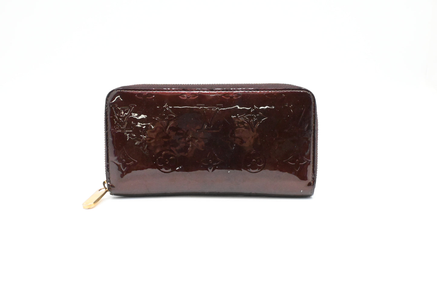 Louis Vuitton Long Zippy Wallet in Amarante Vernis Leather