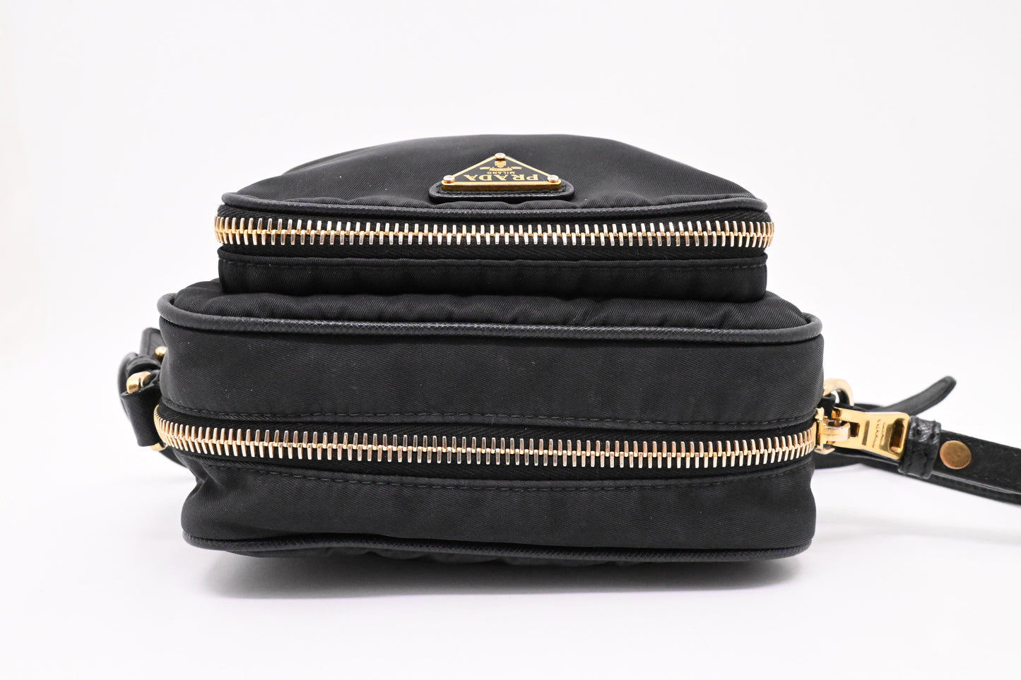 Prada Small Camera Bag in Black Nylon