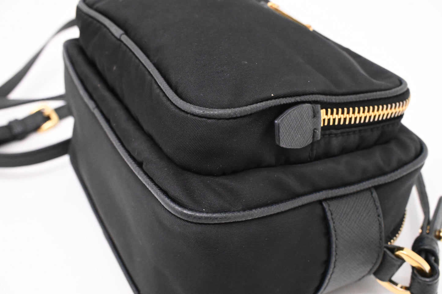 Prada Small Camera Bag in Black Nylon