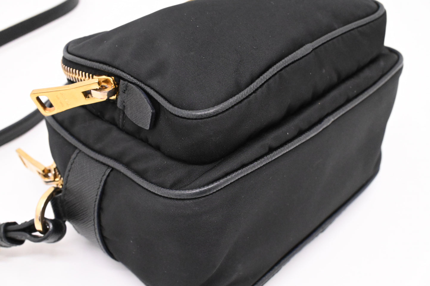 Prada Small Camera Bag in Black Nylon