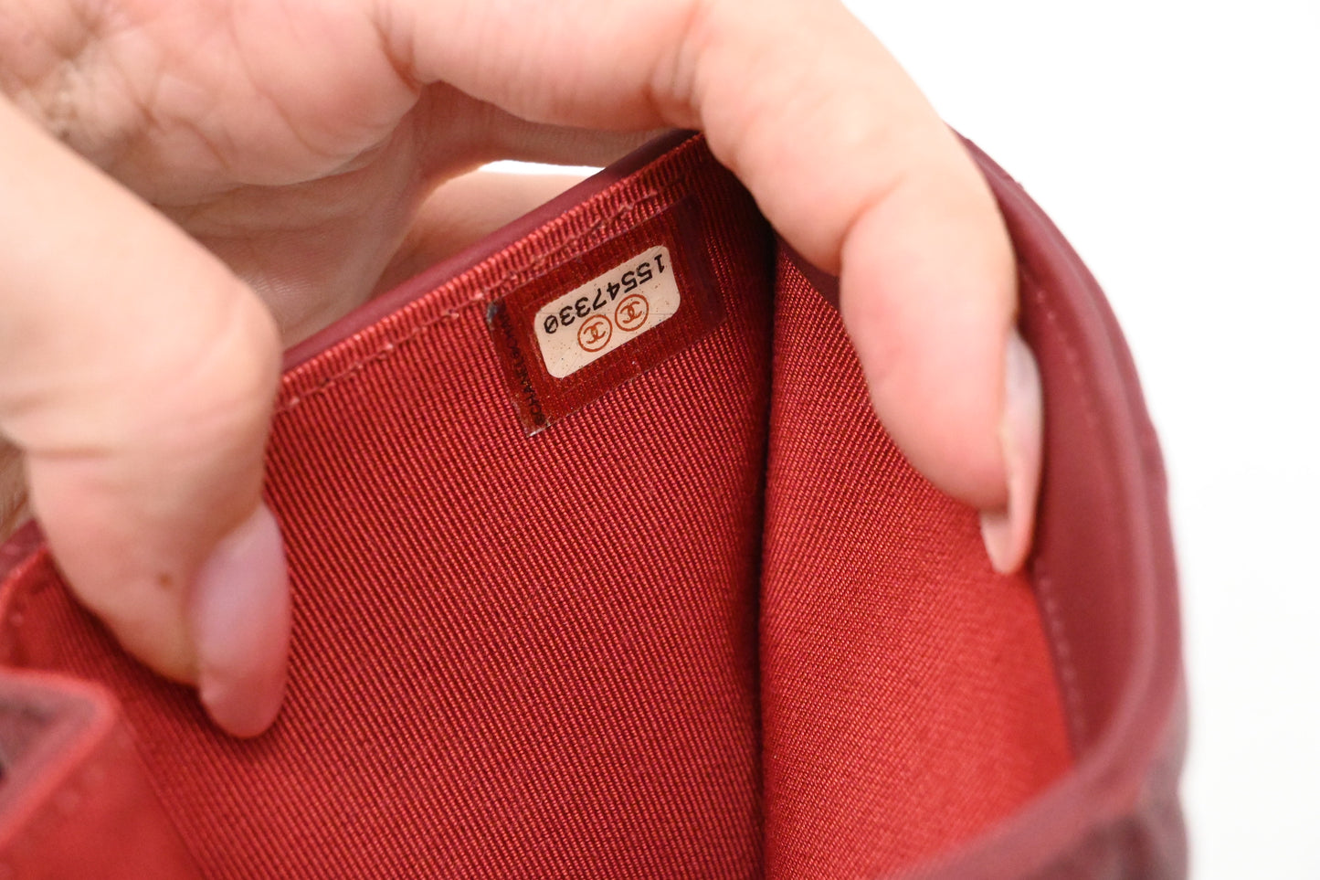 Chanel Bifold Wallet in Burgundy Leather