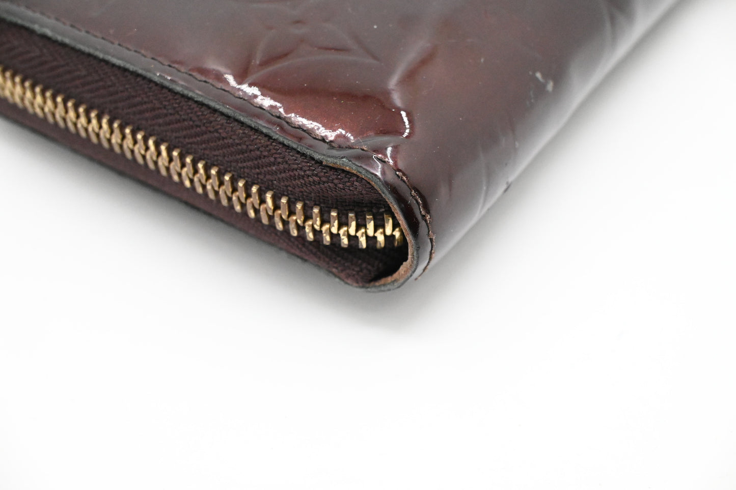Louis Vuitton Long Zippy Wallet in Amarante Vernis Leather