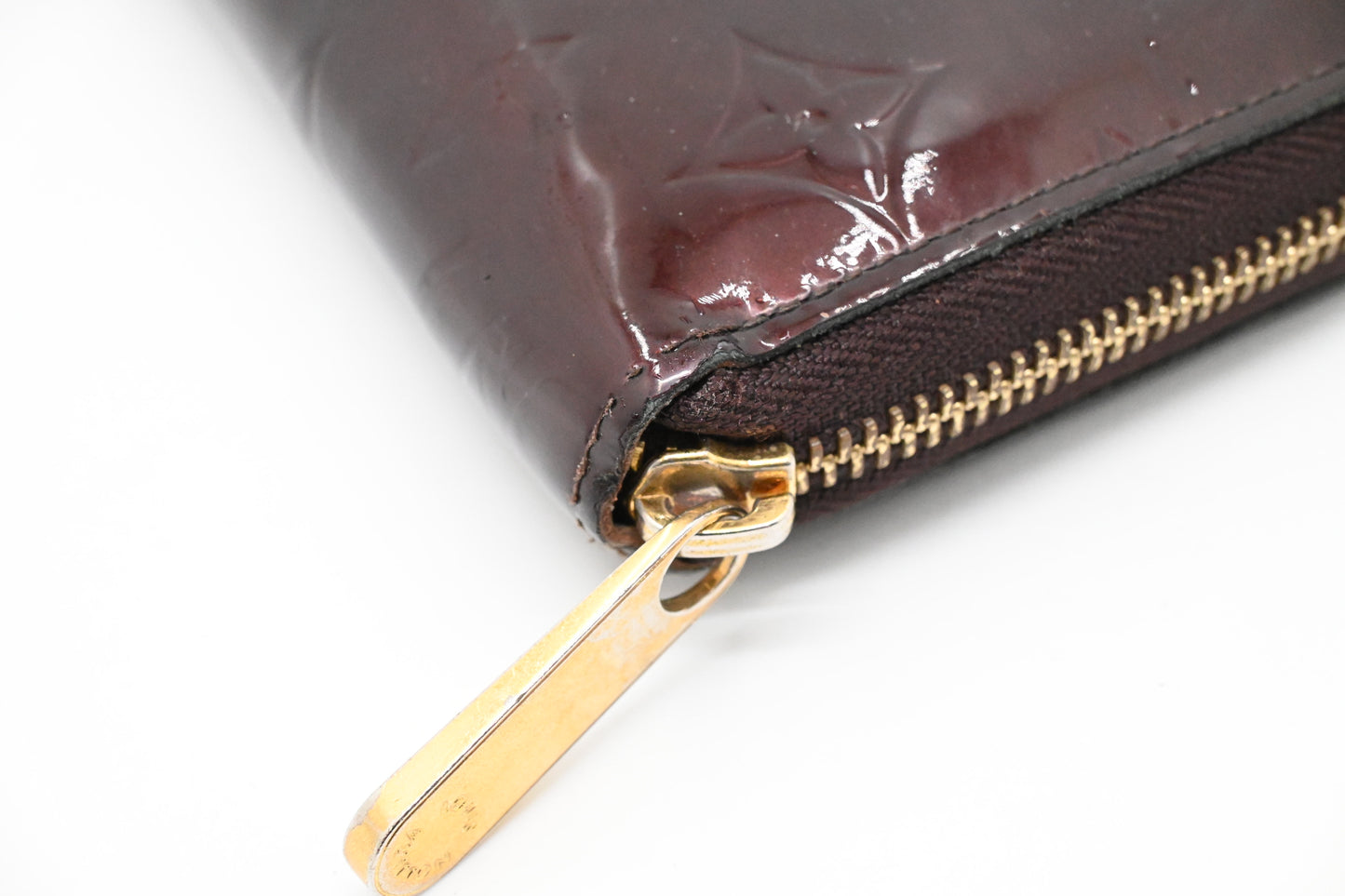 Louis Vuitton Long Zippy Wallet in Amarante Vernis Leather