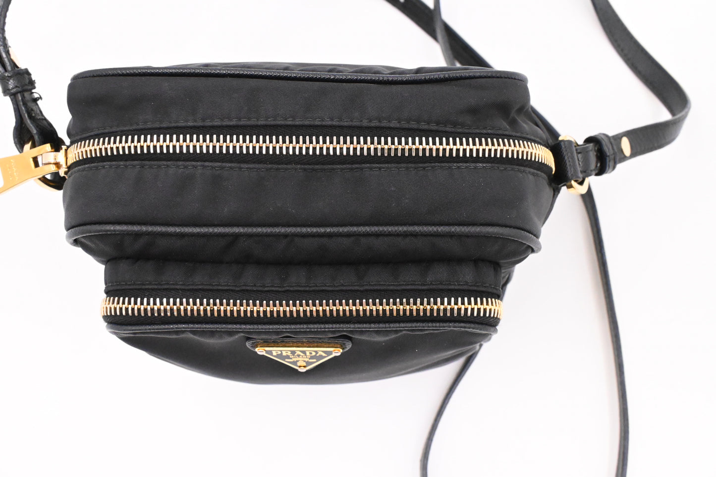 Prada Small Camera Bag in Black Nylon