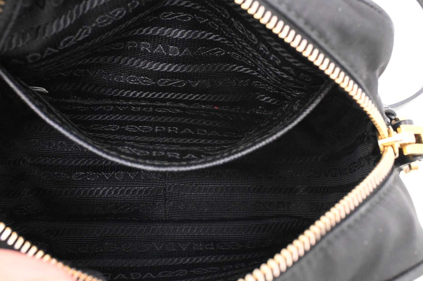 Prada Small Camera Bag in Black Nylon