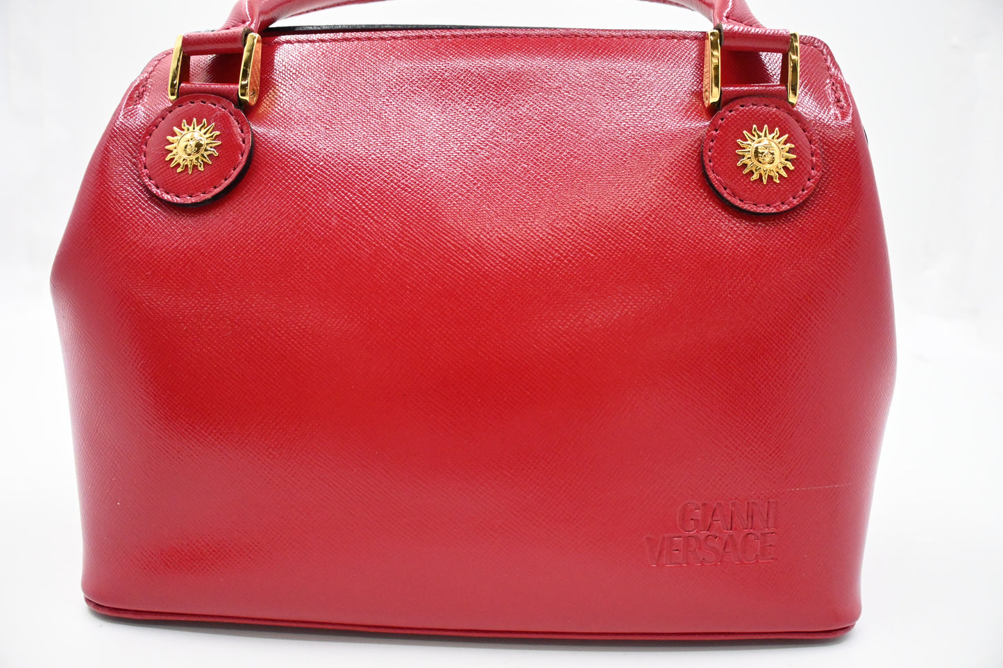 Versace Mini Handbag in Red Leather