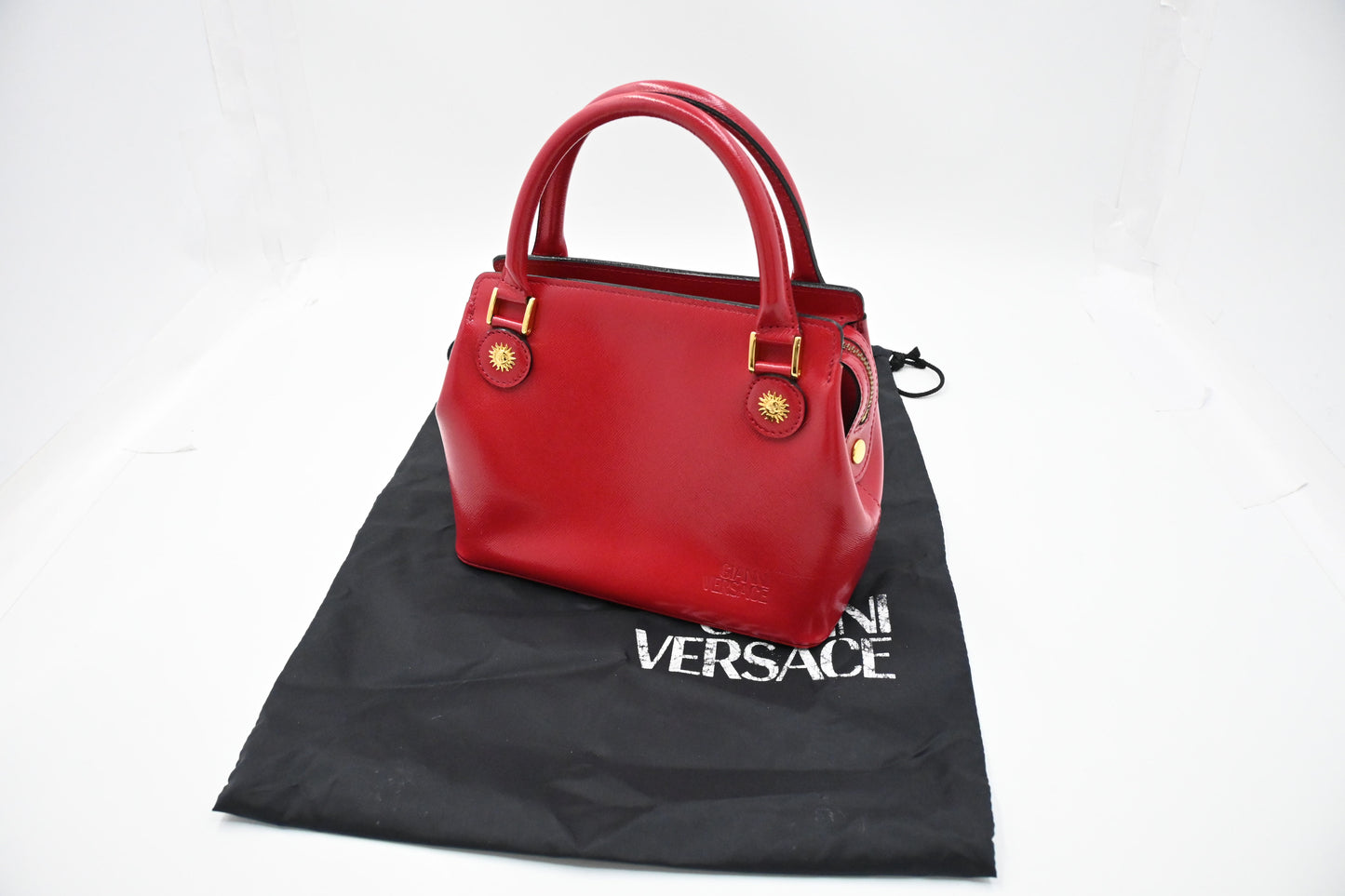 Versace Mini Handbag in Red Leather