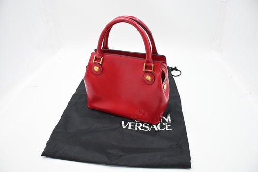 Versace Mini Handbag in Red Leather