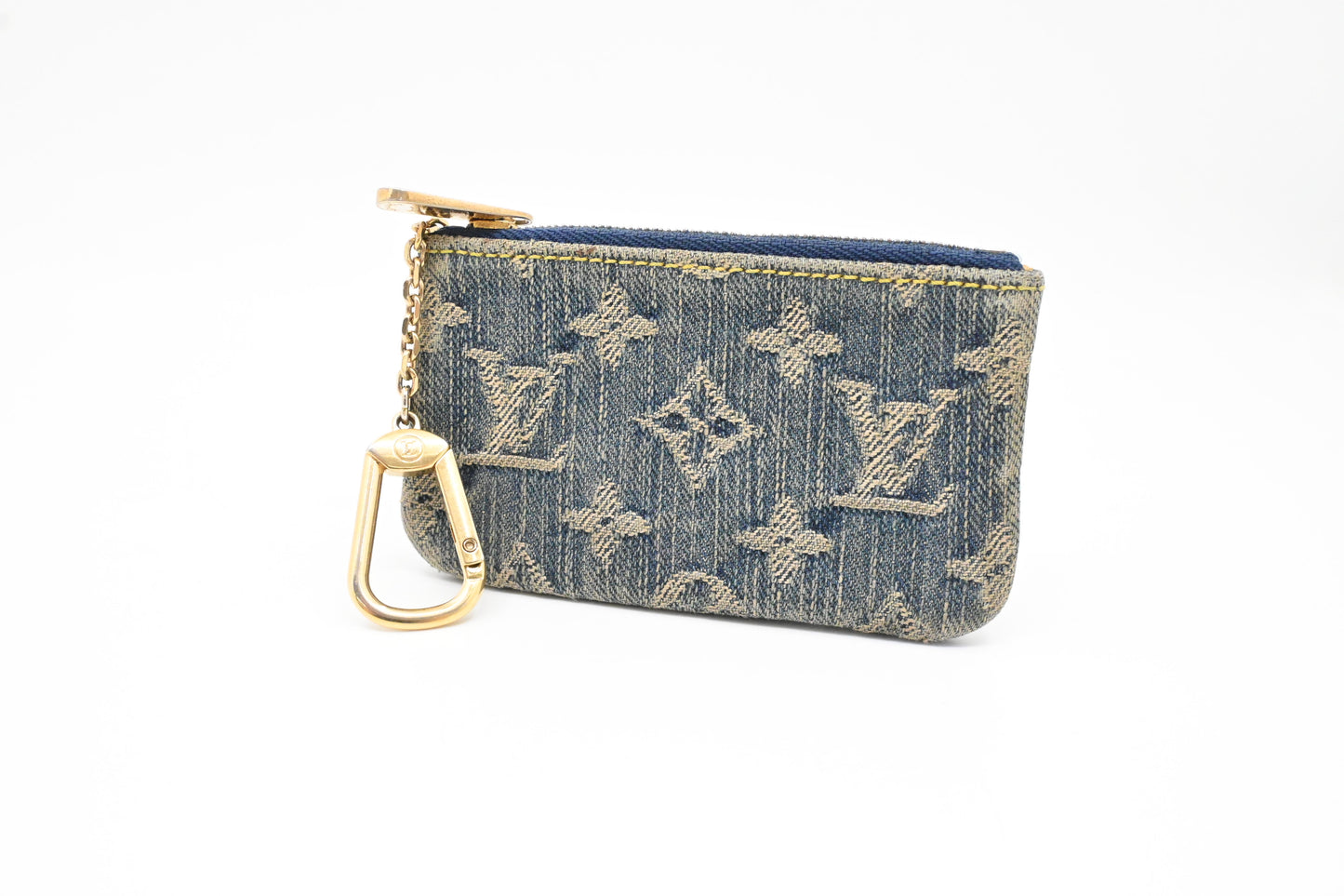 Louis Vuitton Pochette Cles in Blue Denim Canvas