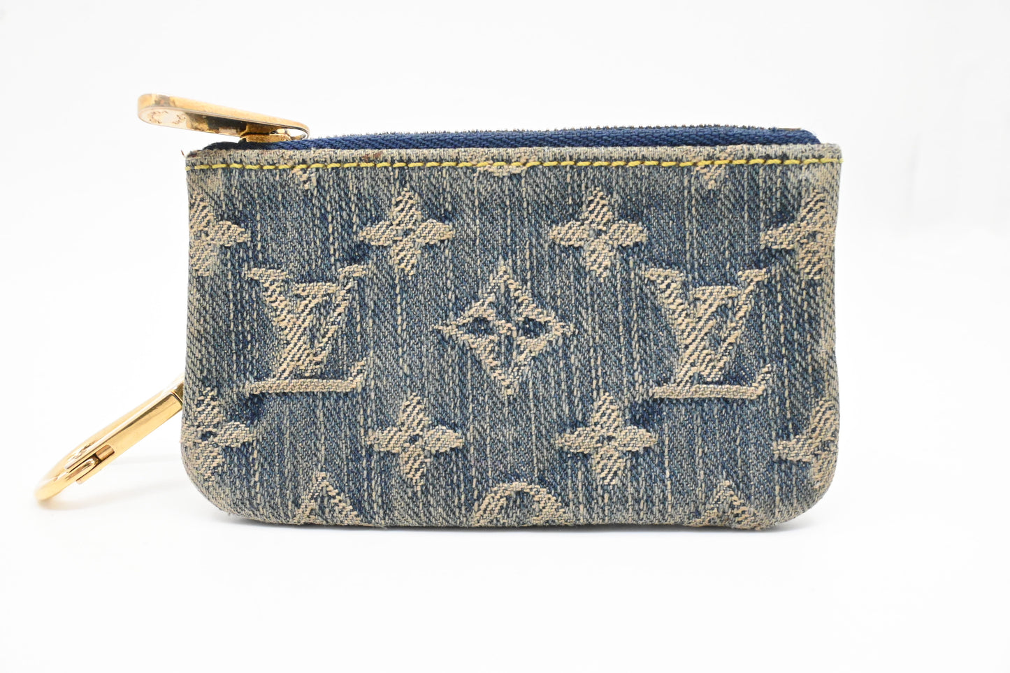 Louis Vuitton Pochette Cles in Blue Denim Canvas