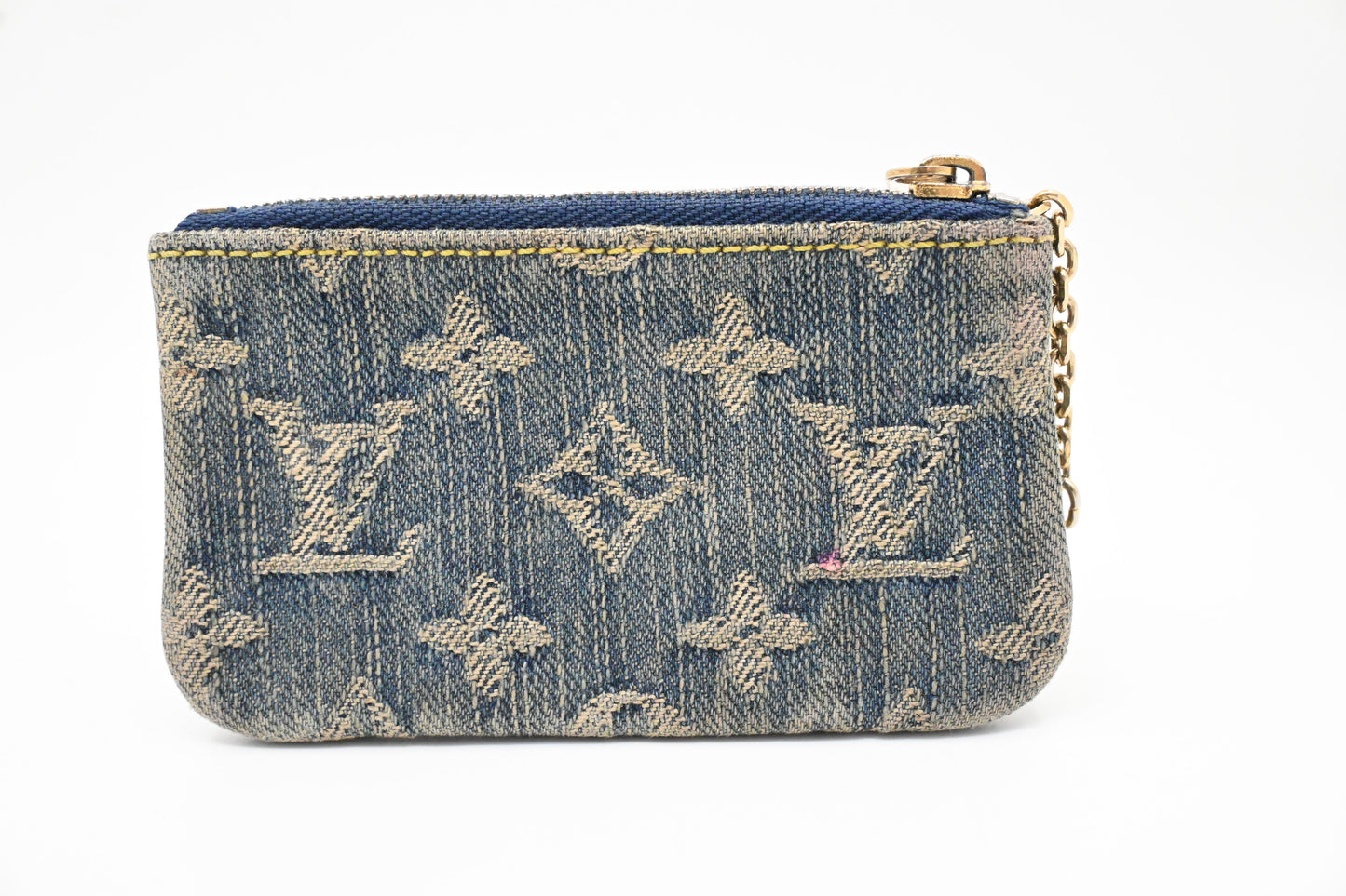Louis Vuitton Pochette Cles in Blue Denim Canvas