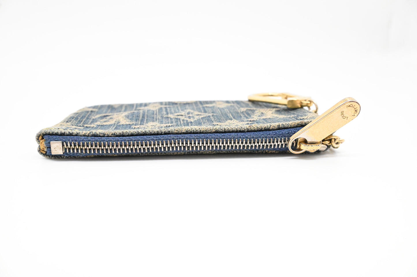 Louis Vuitton Pochette Cles in Blue Denim Canvas