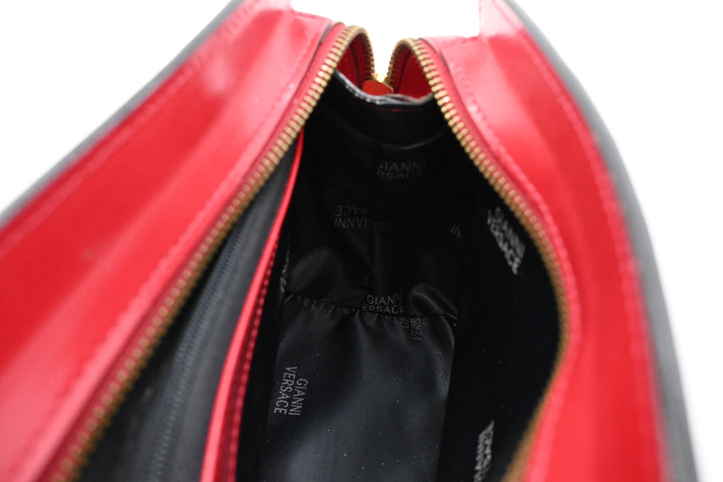 Versace Mini Handbag in Red Leather