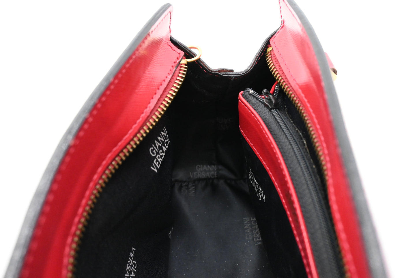 Versace Mini Handbag in Red Leather
