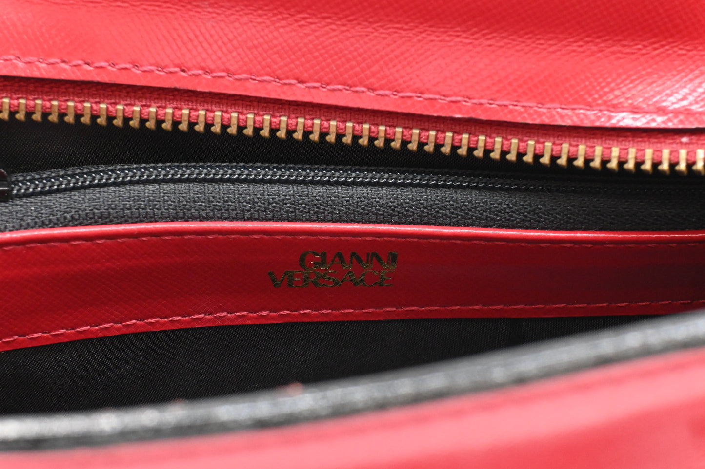 Versace Mini Handbag in Red Leather