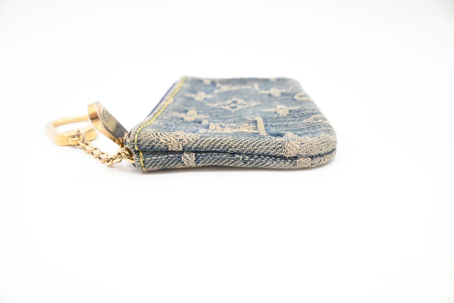 Louis Vuitton Pochette Cles in Blue Denim Canvas