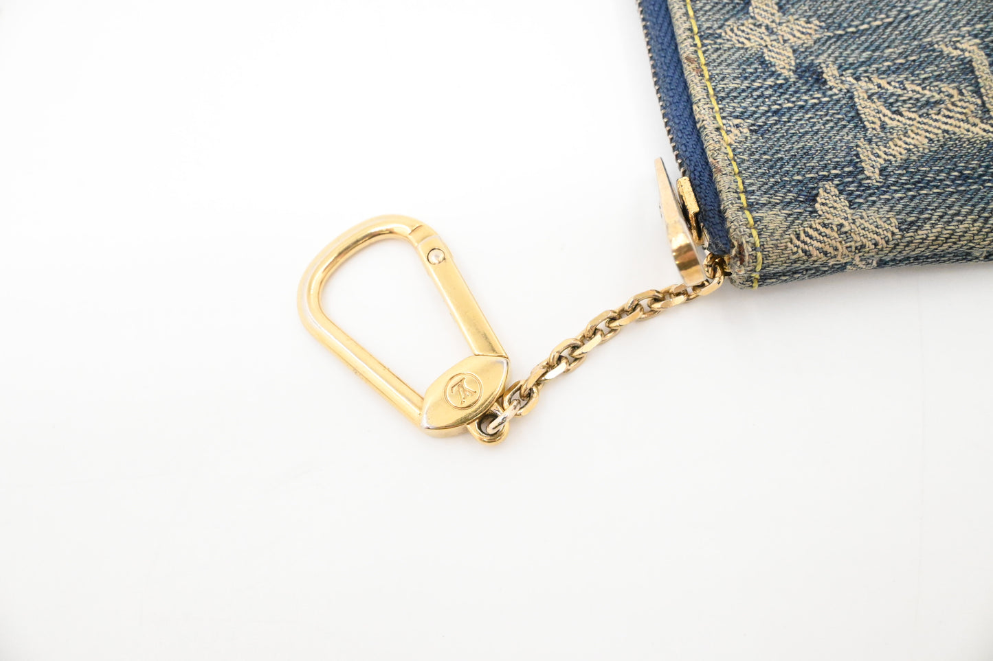Louis Vuitton Pochette Cles in Blue Denim Canvas