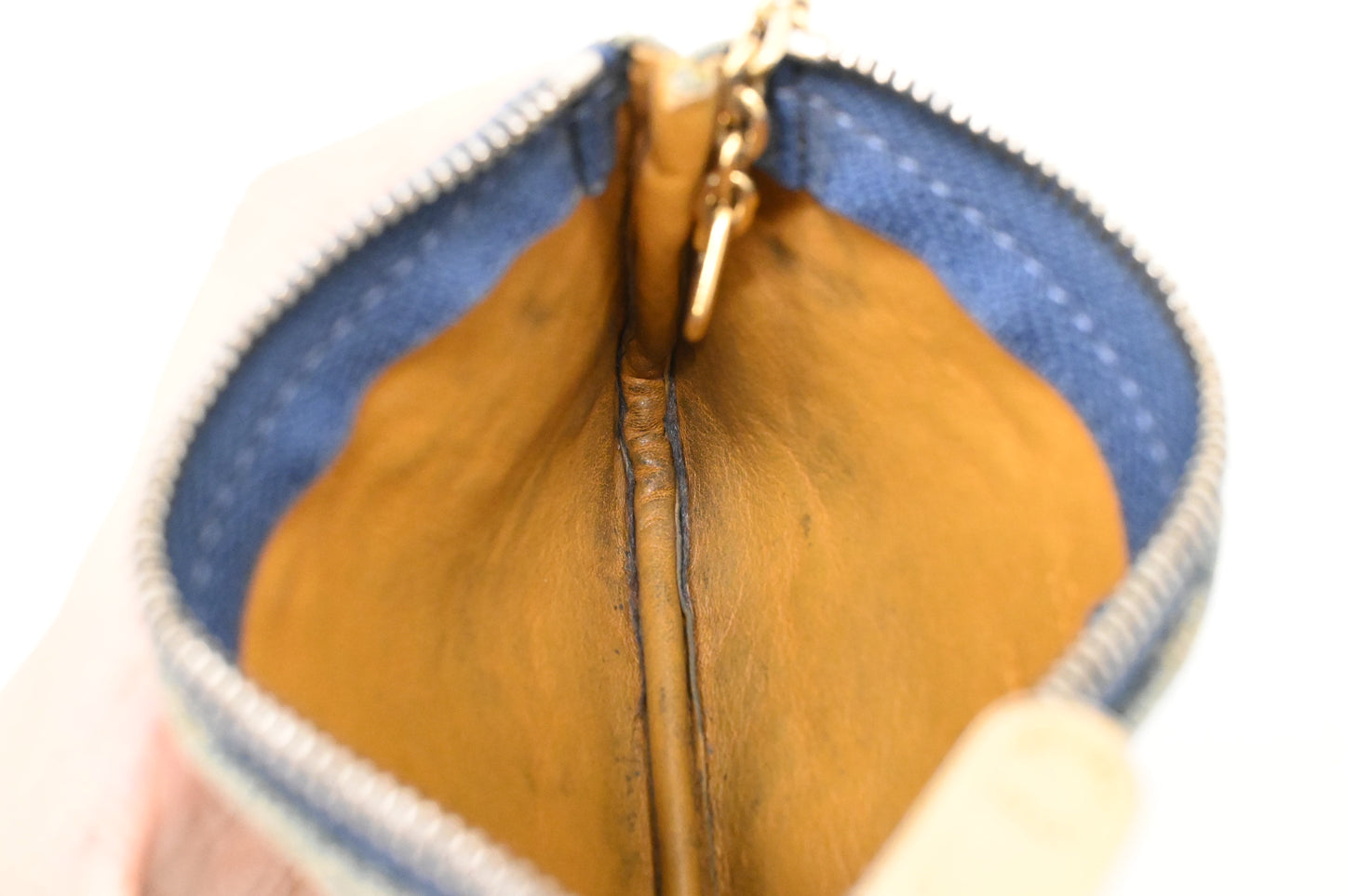 Louis Vuitton Pochette Cles in Blue Denim Canvas