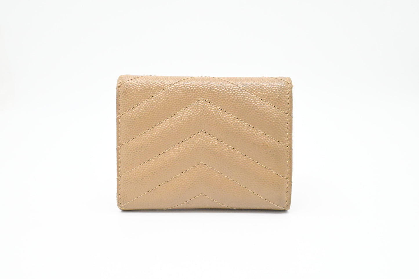 YSL Saint Laurent Key Case 6 in Beige Leather