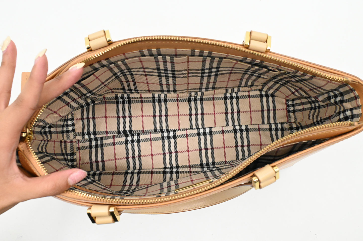 Burberry Handbag in Beige Leather